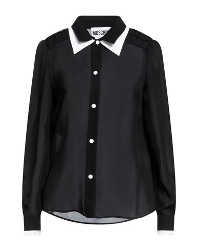 Moschino Woman Shirt Black Size 10 Silk