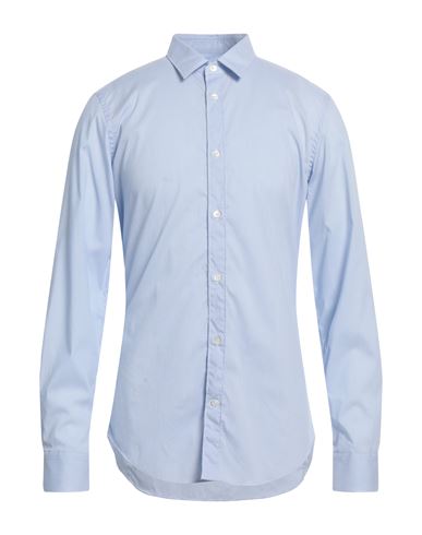 Mauro Grifoni Grifoni Man Shirt Light Blue Size 15 ¾ Cotton, Polyamide, Elastane