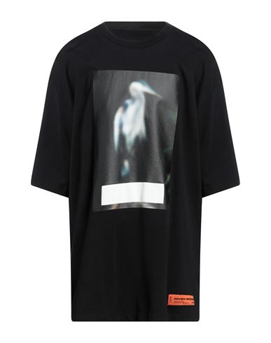 Heron Preston Man T-shirt Black Size Xxl Cotton, Polyester