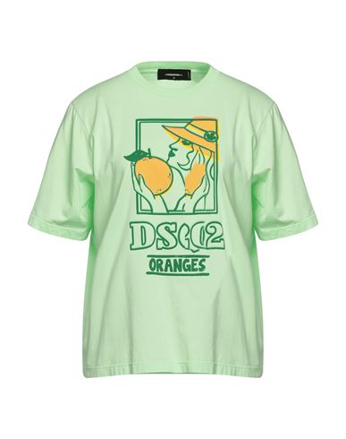Dsquared2 Woman T-shirt Light Green Size S Cotton
