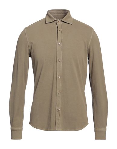 Circolo 1901 Man Shirt Military Green Size M Cotton, Elastane