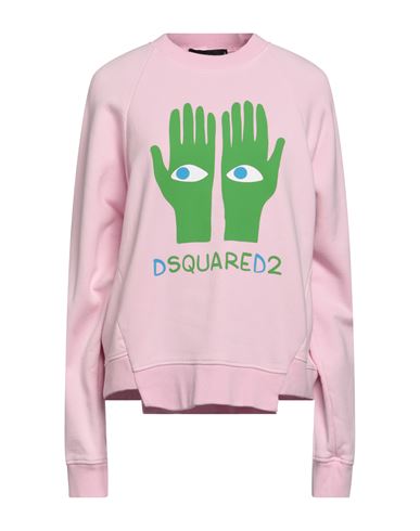 Dsquared2 Woman Sweatshirt Pink Size Xs Cotton, Elastane
