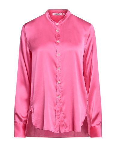 Caliban Woman Shirt Fuchsia Size 10 Silk, Elastane In Pink