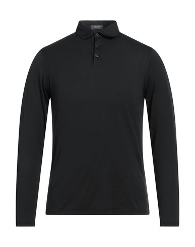 Rossopuro Man Polo Shirt Black Size 2 Cotton