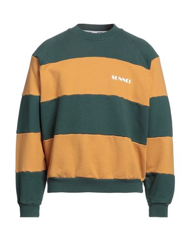 Sunnei Man Sweatshirt Dark Green Size L Cotton