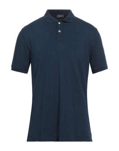 Rossopuro Man Polo Shirt Navy Blue Size 5 Cotton