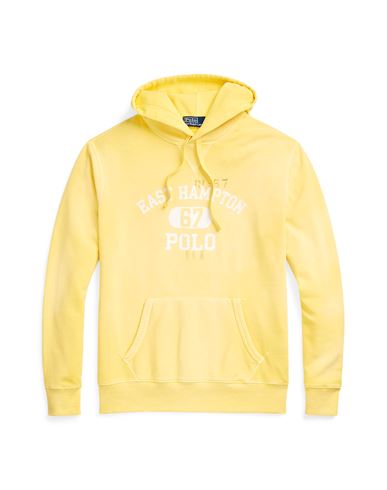 Polo Ralph Lauren Graphic Fleece Hoodie Man Sweatshirt Yellow Size Xs Cotton, Polyester