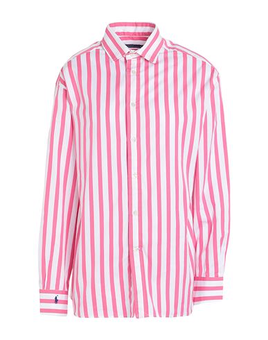 Shop Polo Ralph Lauren Striped Cotton Shirt Woman Shirt Pink Size 6 Cotton