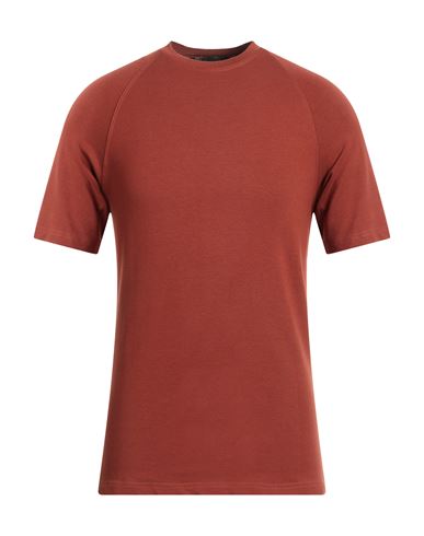 Shop Donvich Man T-shirt Brown Size S Cotton, Elastane