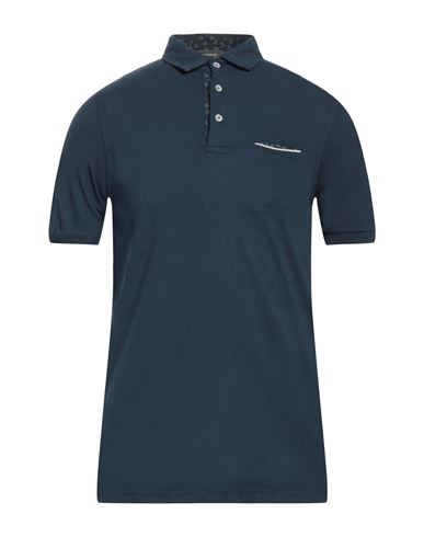 Rossopuro Man Polo Shirt Navy Blue Size 3 Cotton