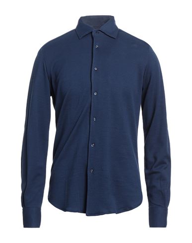 Rossopuro Man Shirt Blue Size 16 Cotton