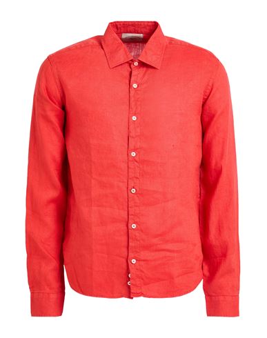 Rossopuro Man Shirt Tomato Red Size 15 ½ Linen
