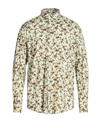 8 By Yoox Printed Regular Shirt Man Shirt Brown Size Xxl Cotton, Polyester
