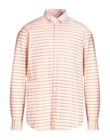 8 By Yoox Regular Fit Long Sleeves Shirt Man Shirt Light Pink Size Xl Cotton, Silk