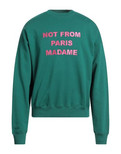 Drôle De Monsieur Man Sweatshirt Green Size S Cotton