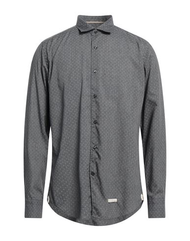 Tintoria Mattei 954 Man Shirt Grey Size 17 Polyester, Cotton