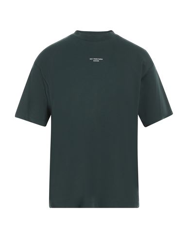 Drôle De Monsieur Man T-shirt Dark Green Size S Cotton In Blue