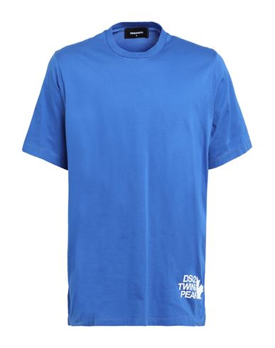 Dsquared2 Man T-shirt Bright Blue Size Xxl Cotton