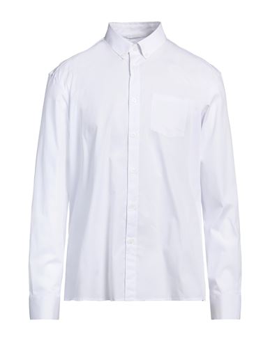 Shop Daniele Alessandrini Homme Man Shirt White Size 17 Cotton, Elastane