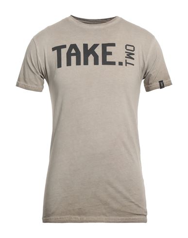 Take-two Man T-shirt Khaki Size Xl Cotton In Beige
