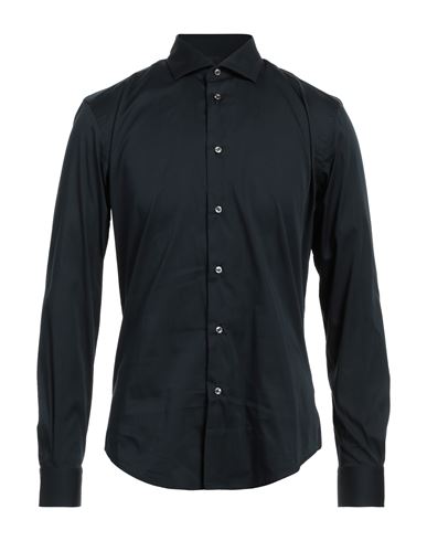 Shop Brian Dales Man Shirt Midnight Blue Size 17 ½ Cotton, Polyamide, Elastane