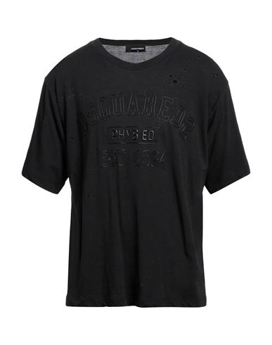 Dsquared2 Man T-shirt Steel Grey Size L Cotton, Viscose