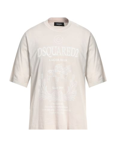 Dsquared2 Man T-shirt Beige Size Xxl Cotton
