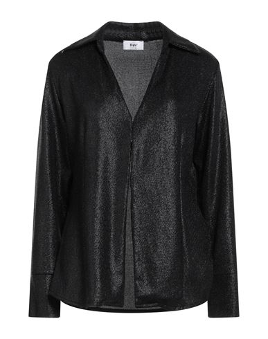 B.yu B. Yu Woman Top Black Size L Polyamide, Elastane, Metallic Fiber In Black