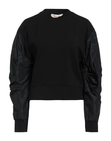 Jucca Woman Sweatshirt Black Size 10 Viscose, Polyamide, Elastane