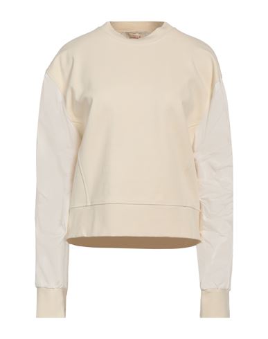 Jucca Woman Sweatshirt Ivory Size 10 Viscose, Polyamide, Elastane In White