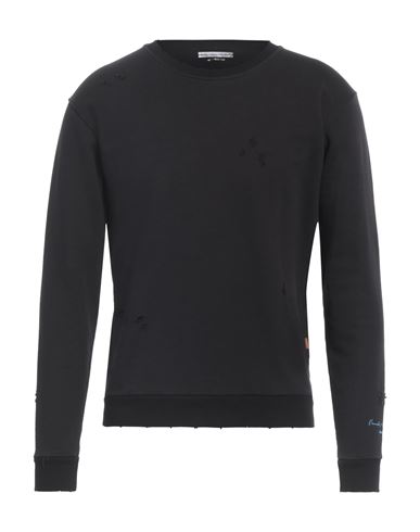Grey Daniele Alessandrini Man Sweatshirt Black Size S Cotton