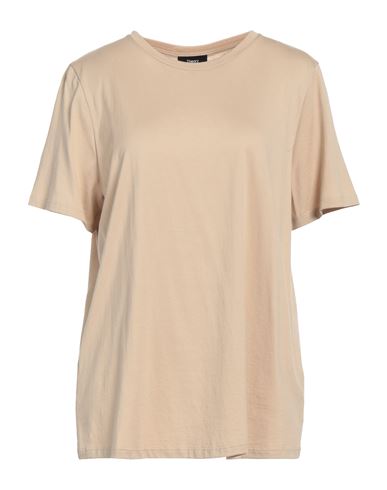 Theory Woman T-shirt Sand Size Xl Cotton In Beige