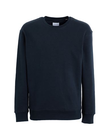Jack & Jones Man Sweatshirt Midnight Blue Size Xxl Organic Cotton, Polyester, Cotton