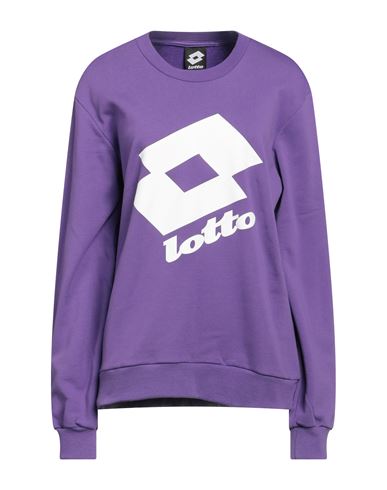 Lotto Woman Sweatshirt Purple Size L Cotton