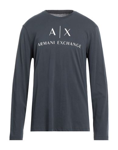 Armani Exchange Man T-shirt Lead Size Xl Cotton In Grey