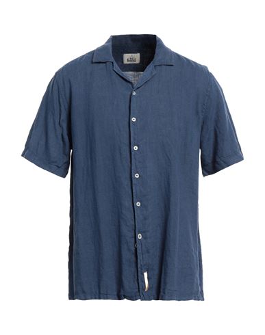 Shop B.d.baggies B. D.baggies Man Shirt Navy Blue Size 3xl Linen