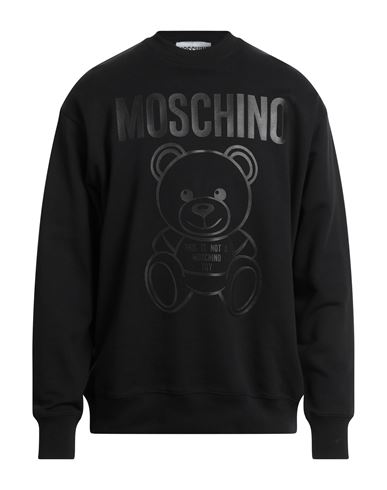 Moschino Man Sweatshirt Black Size 40 Organic Cotton