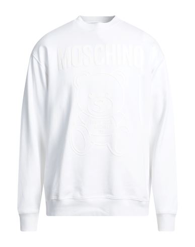 Moschino Man Sweatshirt White Size 40 Organic Cotton