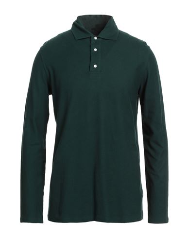 Isaia Man Polo Shirt Dark Green Size Xxl Cotton