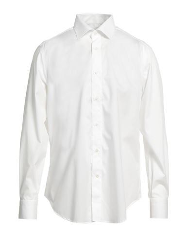 Shop Thomas Reed Man Shirt White Size 16 ½ Cotton, Elastane