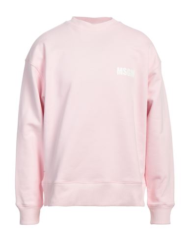 Msgm Man Sweatshirt Pink Size Xl Cotton