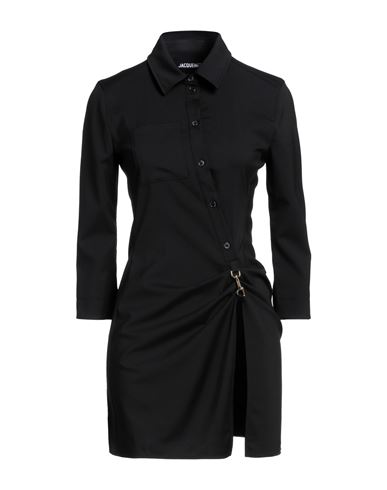 Jacquemus Woman Shirt Black Size 0 Virgin Wool, Elastane