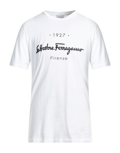 Ferragamo Man T-shirt White Size Xl Cotton