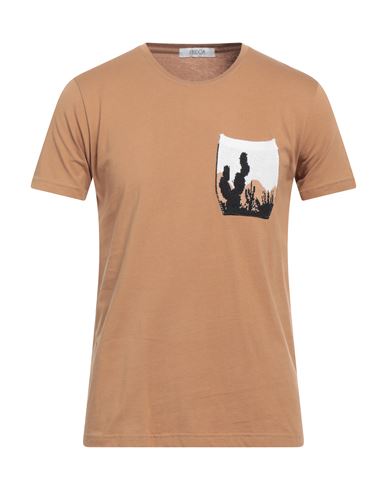 Vandom Man T-shirt Camel Size Xxl Cotton, Linen In Beige