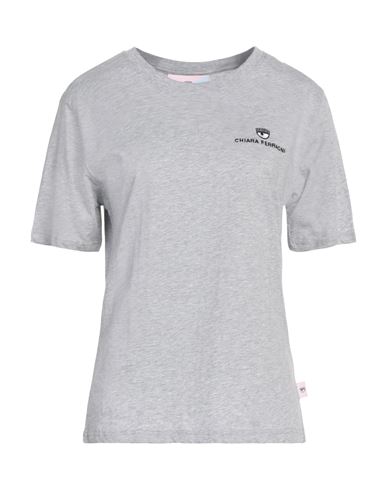 Chiara Ferragni Woman T-shirt Grey Size L Cotton