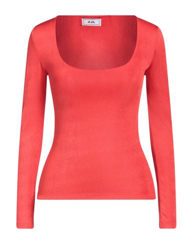 Shop Jijil Woman T-shirt Tomato Red Size 6 Polyester, Elastane
