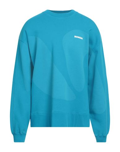 Shop Bonsai Man Sweatshirt Azure Size S Cotton In Blue