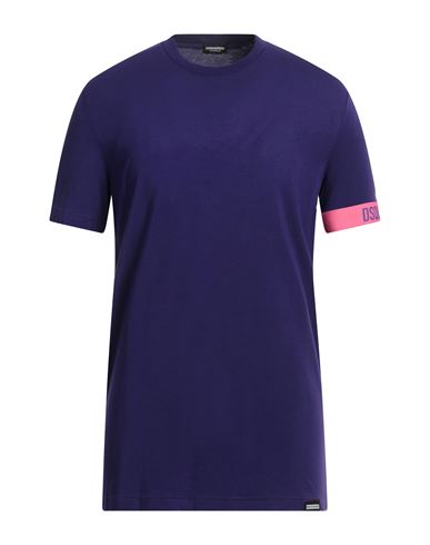 Dsquared2 Man Undershirt Purple Size S Cotton, Elastane