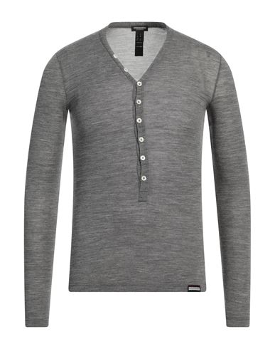 Shop Dsquared2 Man Undershirt Lead Size Xl Wool, Elastane In Grey