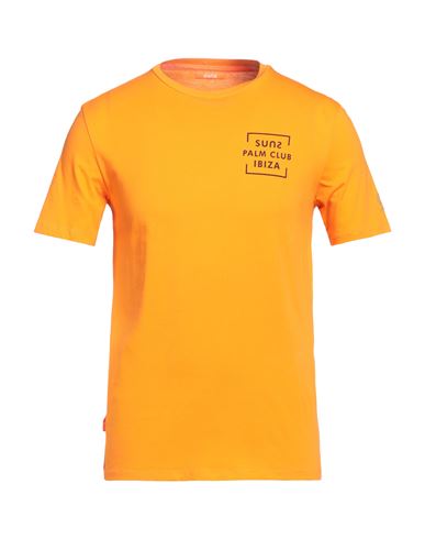 Suns Man T-shirt Orange Size S Cotton